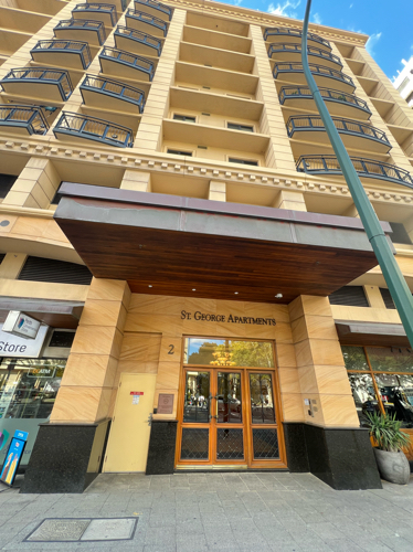 Great indoor carbay space at 2 st george terrace , Victoria apartment , opposite Perth concert hall