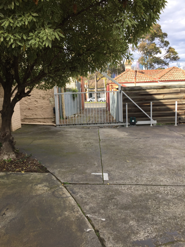 Secure gated parking close to city and services.