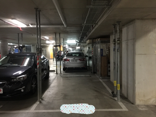 secured underground car space available for rent