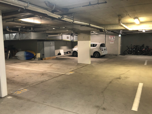 Underground secure parking at Kangaroo Point