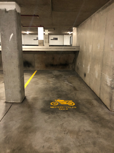 Secure motor bike parking