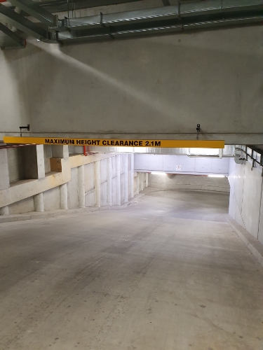 Secure underground car park in Hawksburn village