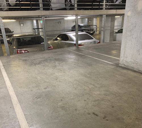 Indoor parking lot in the Docklands