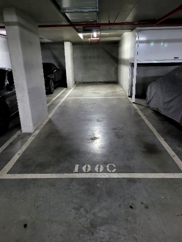 Double parking spot, One behind the other.