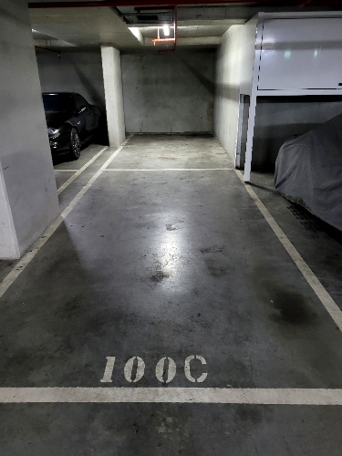 Double parking spot, One behind the other.