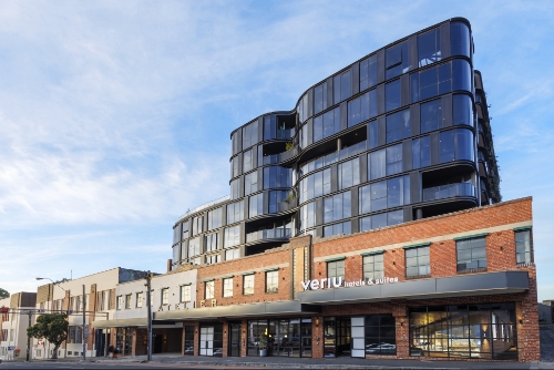 Secure parking in prestige building next to bus and tram stops.